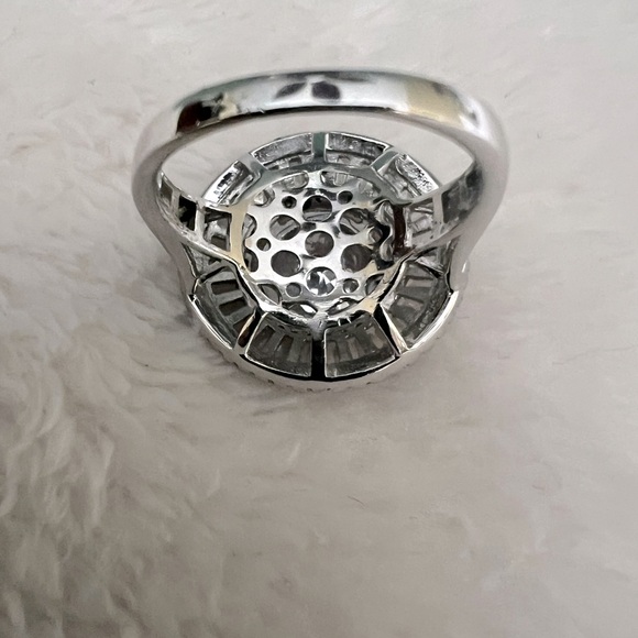 NWOT Cote D’Argent Vintage Estate FZN CZ .925 Sterling Cocktail Chunky Ring - Picture 7 of 12